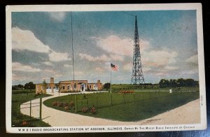 Vintage Postcard 1915-1930 WMBI Broadcasting Station, Addison, Illinois (IL)