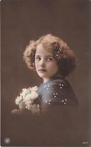 Young lady with flowers Child, People Photo Unused 