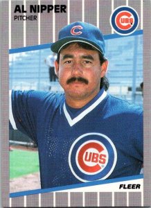 1989 Fleer Baseball Card Al Nipper Chicago Cubs sk10628