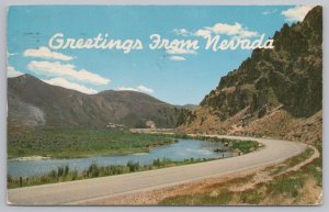 Highway 40 Nevada~Humboldt River~National Highway~Vintage Postcard