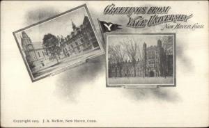 New Haven CT Yale Univ Bldgs c1905 Postcard