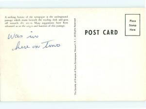 Vintage Post Card Jewish Sealed Tunnel  Synagogue Newport  R I   # 4121