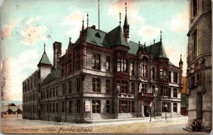 Huddersfield Technical College Antique Postcard DB PM Allentown PA Cancel WOB 