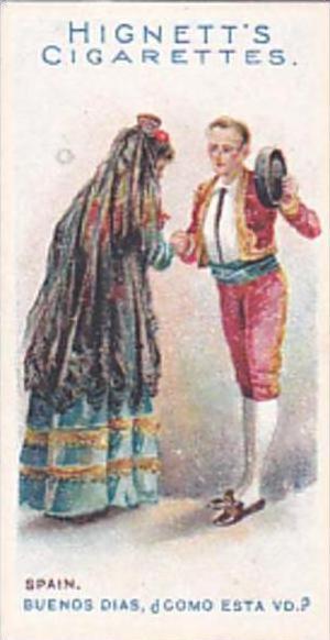 Hignett Bros Vintage Cigarette Card Greetings Of The World 1907 No 11 Spain