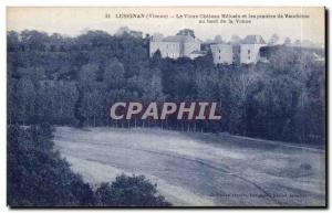 Lusignan Old Postcard Old medieval castle and Vauchiron meadows along the Vonne