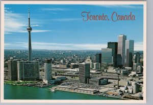 CN Tower, Toronto, Ontario, Chrome Aerial View Postcard #5