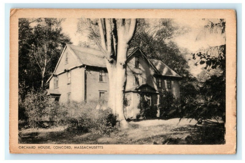 Orchard House Concord Massachusetts Maynard Workshop RPPC 1941 Vintage Postcard 