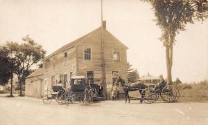 Lynnfield MA Lynnfield Square Garage Chelmsford Ginger Ale Horse & Wagons RPPC