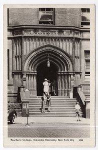 Teacher's College, Columbia University, new York City, RPPC