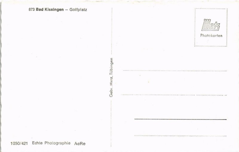 PC GOLF, SPORT, BAD KISSINGEN, GOLFPLATZ, Vintage REAL PHOTO Postcard (b45909)