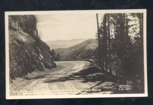 RPPC GREAT SMOKY MOUNTAINS NATIONAL PARK CLINGMAN'S ROAD REAL PHOTO POSTCARD