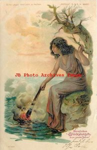 New Year, Unknown No 957, Woman Putting Out Torch, Transparency, Meteor HTL