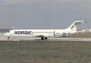 Zurich, Switzerland  NORDIC EAST AIRLINES McDonnell Douglas Plane  4X6 Postcard