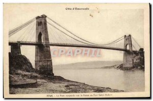 Old Post Cards Suspension bridge over the Ramce Port Saint Hubert