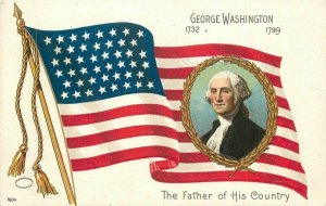 C-1910 Patriotic Flag President George Washington Series 760 Postcard 22-1561