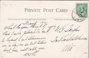 Turtle Mountain Frank Slide Frank Alberta AB Alta c1909 Postcard H41 *as is