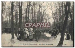 Old Postcard Vincennes Petanque balls Games