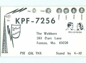 comic - QSL HAM RADIO CARD Fenton Missouri MO t0807