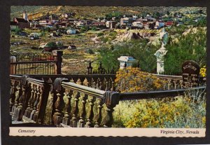 NV Virginia City Cemetery Nevada Postcard