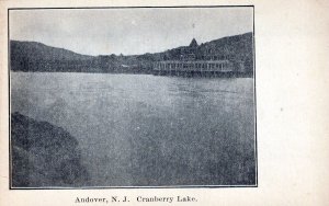 VINTAGE POSTCARD LITHO VEIW OF CRANBERRY LAKE AT ANDOVER NEW JERSEY c. 1905