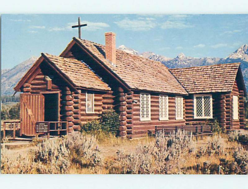 Unused Pre-1980 CHURCH SCENE Moose Wyoming WY p3584