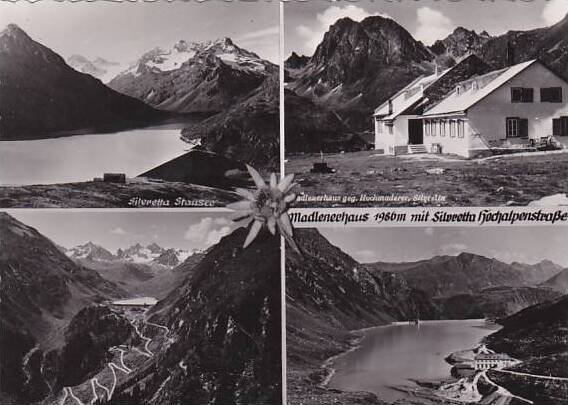 Austria Madlenechaus mit Silvretta Hochalpenstrasse Real Photo