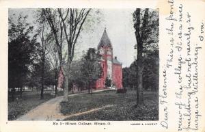 Hiram Ohio~Dirt Road to Hiram College~Front View~House & Vincent Publishers~1906 