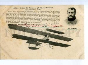 205461 FRANCE AVIATION Farman airplane pilot FOURNY #1573