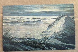 POSTCARD 1965 USED - MOONLIGHT ON PADRE ISLAND, TEXAS