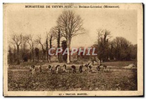 Postcard Old Monastery of Thymadeux Behan Loudeac Manual Labor