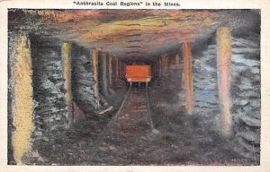 Anthracite Coal Regions in Mines Showing a Large Vein View Postcard Backing 