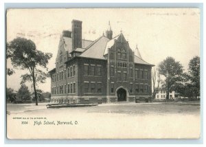 C.1905 High School Building In Norwood Ohio Vintage Postcard P94 