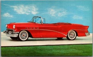 1956 BUICK 56-C SUPER CONVERTIBLE Auto Advertising Postcard Red Car / Unused 