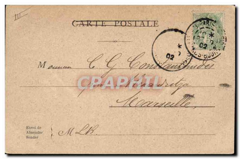 Old Postcard Paris Gare Saint Lazare