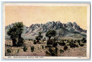 1920 Organ Mountains Granite Crags Near El Paso Texas Vintage Antique Postcard