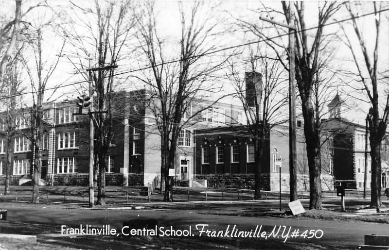 G45/ Franklinville New York RPPC Postcard c1940s Central School