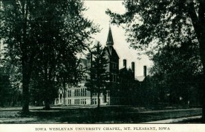 c1910 Iowa Wesleyan University Chapel Mt. Pleasant Iowa IA Antique Postcard 