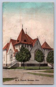 J99/ Bremen Ohio Postcard c1910 M.E. Church Kraemer Art 220