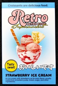 [AG] P578 Food Dessert Strawberry Ice Cream Gastronomy Cuisine (postcard) *New