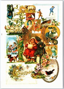 VINTAGE CONTINENTAL SIZED POSTCARD DUTCH CHRISTMAS AND NEW YEAR GREETINGS SLOGAN