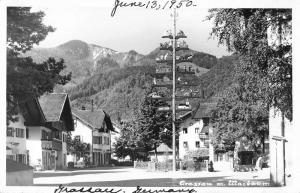 Grassau Bavaria Germany birds eye view street scene real photo pc Y12007