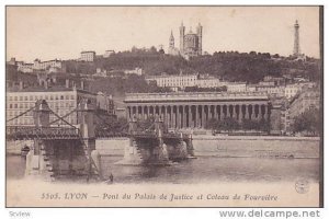 Pont Du Palais De Justice Et Coteau De Fourviere, Lyon (Rhone), France, 00-10s