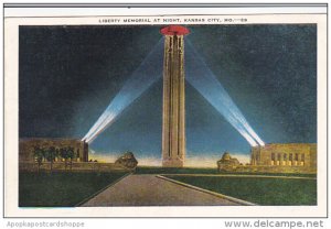 Liberty Memorial At Night Kansas City Missouri 1949