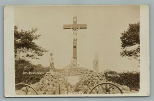 IRELAND OMEATH ST. MICHAEL'S CALVARY ANTIQUE REAL PHOTO POSTCARD RPPC