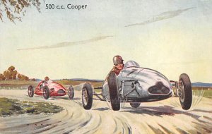 Cooper Auto Race Car, Racing writing on back small crease right top corner tip