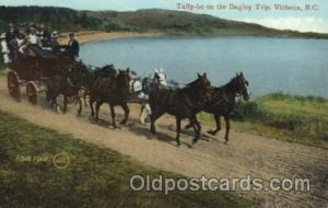 Tally-ho on the Dagley Trip, Victoria, B.C.Animal Drawn Postcard