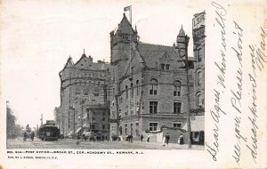 Post Office, Broad St., Cor. Academy St., Newark, N.J, Postcard, Used in 1905