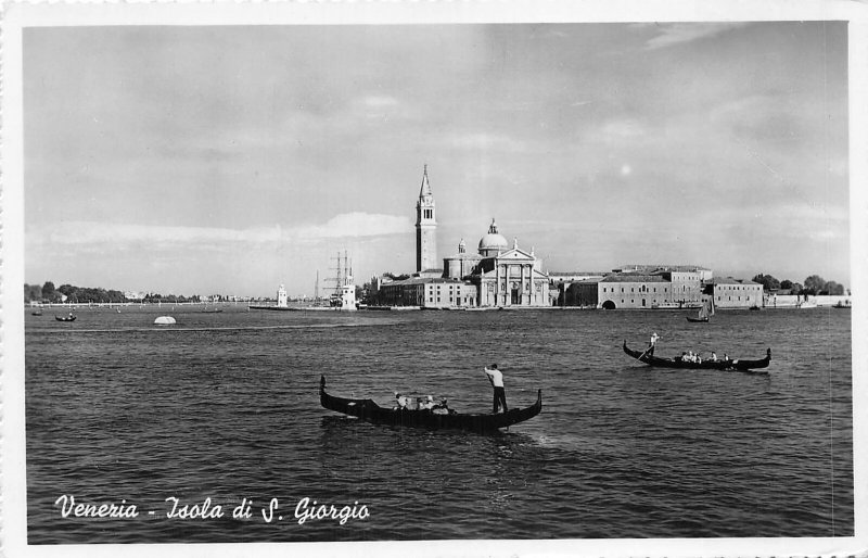 Lot 40 venezia venice italy real photo saint george island gondola