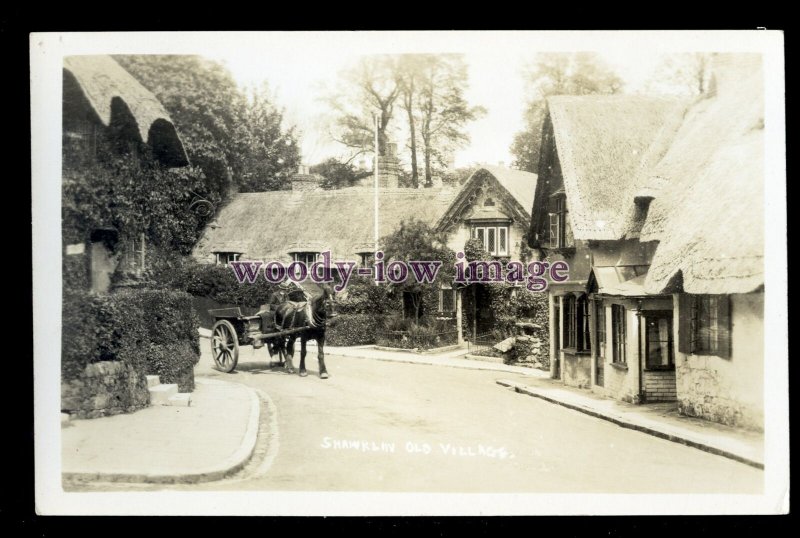 h2175 - Isle of Wight - Horse & Cart in the Old Village at Shanklin - postcard