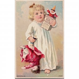 JAMES PYLE'S PEARLINE - Soap - Toddler Doll Jack in the Box Victorian Trade Card